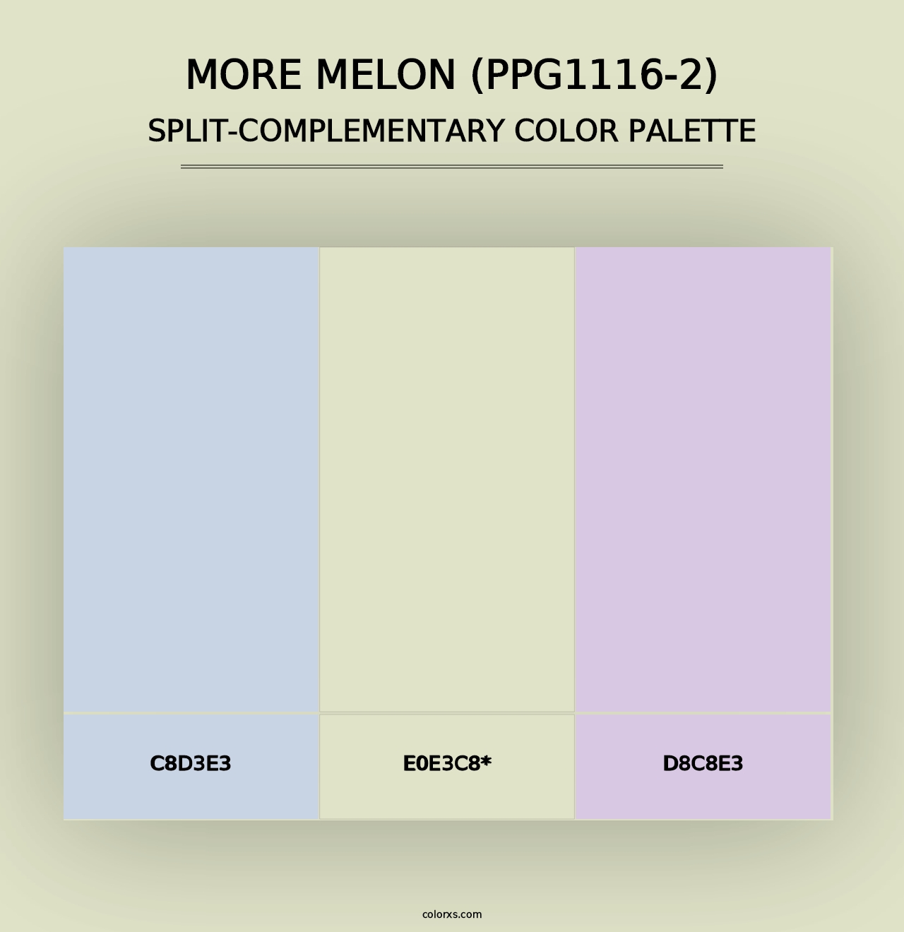 More Melon (PPG1116-2) - Split-Complementary Color Palette