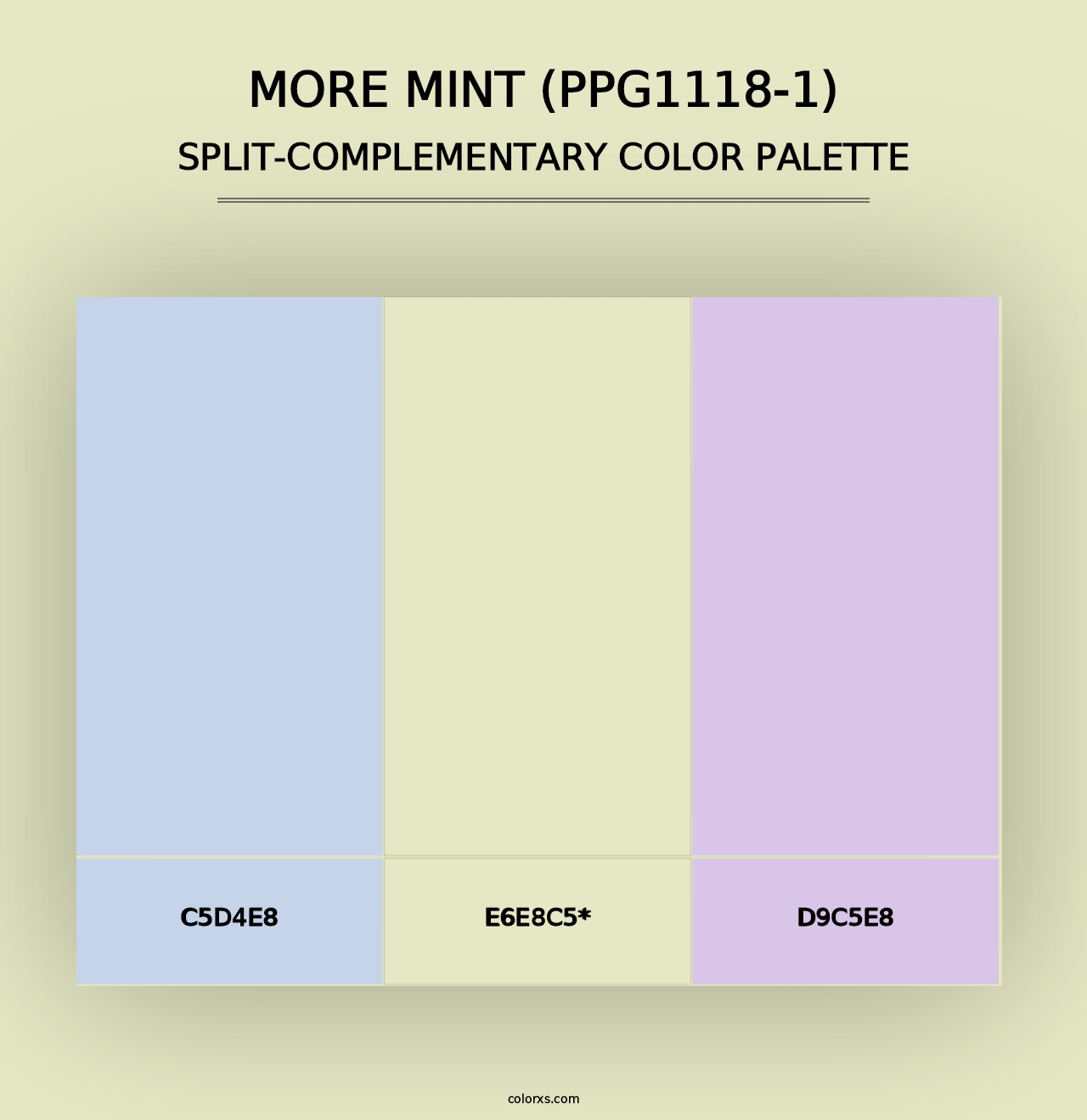 More Mint (PPG1118-1) - Split-Complementary Color Palette