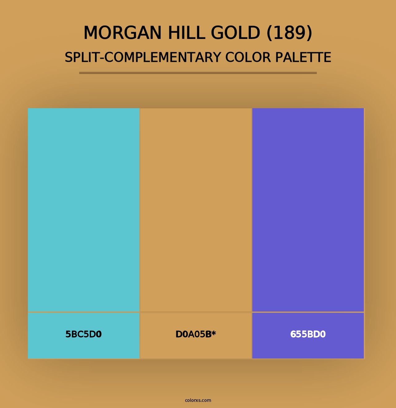 Morgan Hill Gold (189) - Split-Complementary Color Palette