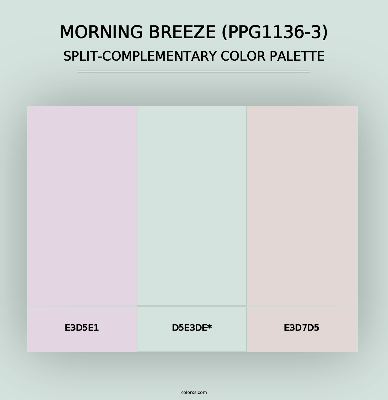 Morning Breeze (PPG1136-3) - Split-Complementary Color Palette