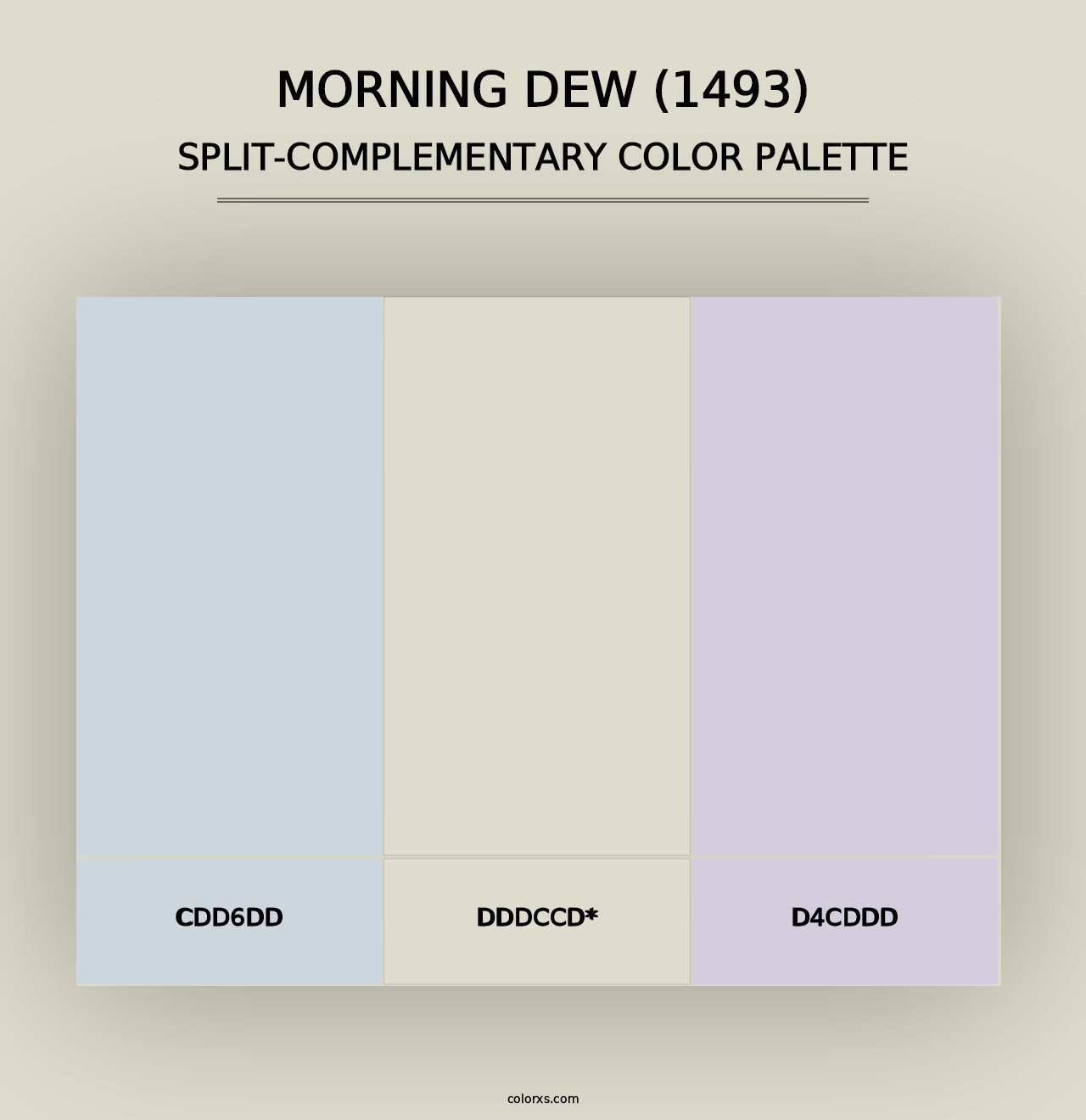 Morning Dew (1493) - Split-Complementary Color Palette