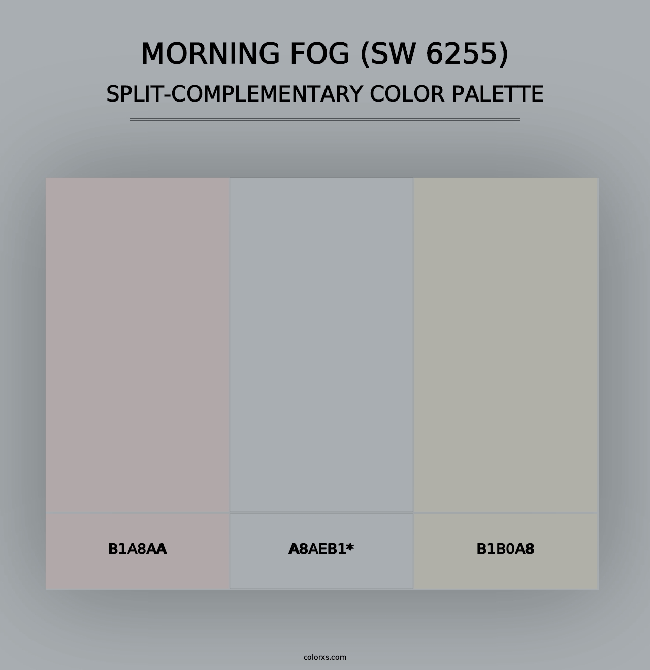 Morning Fog (SW 6255) - Split-Complementary Color Palette