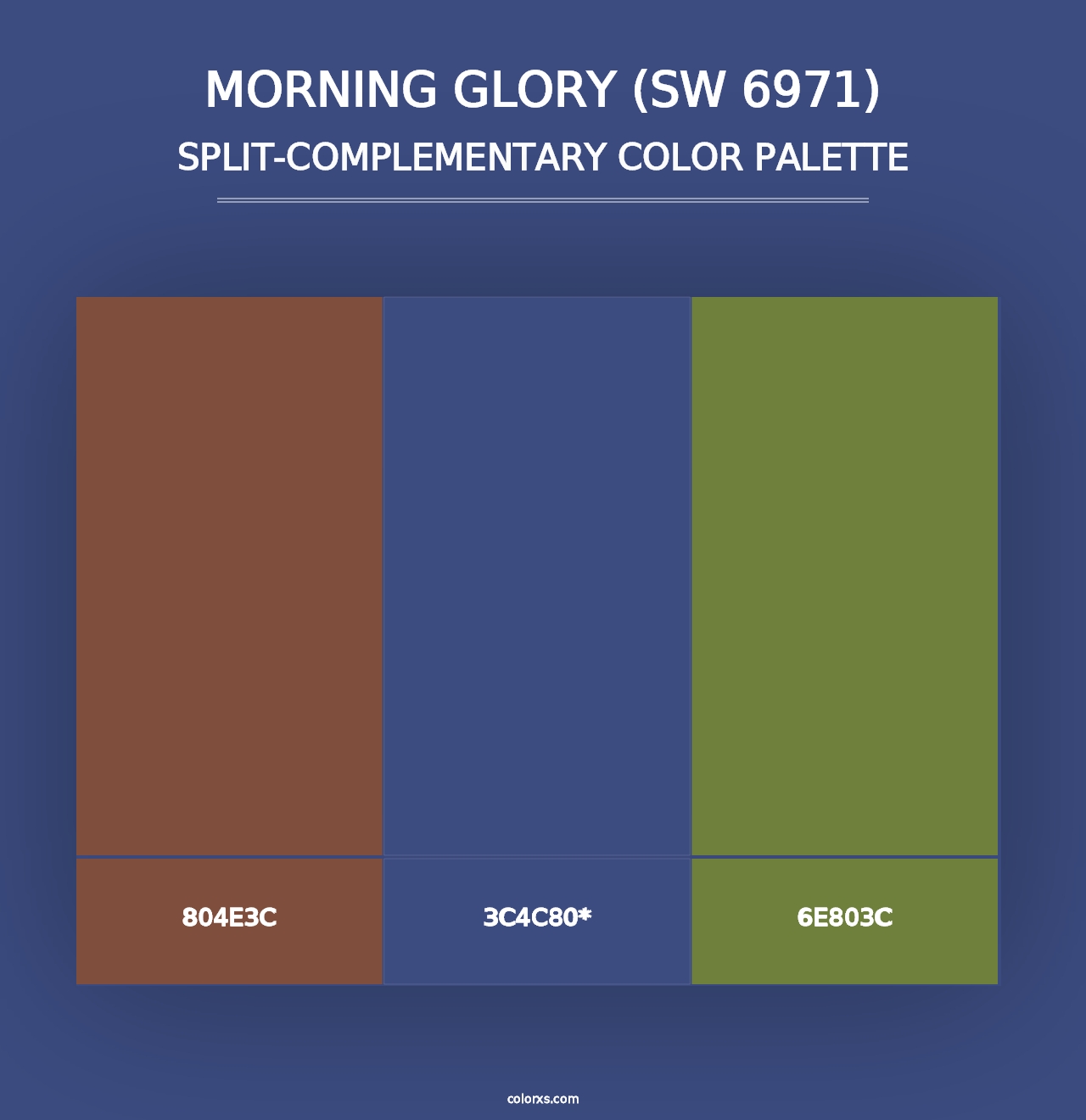 Morning Glory (SW 6971) - Split-Complementary Color Palette