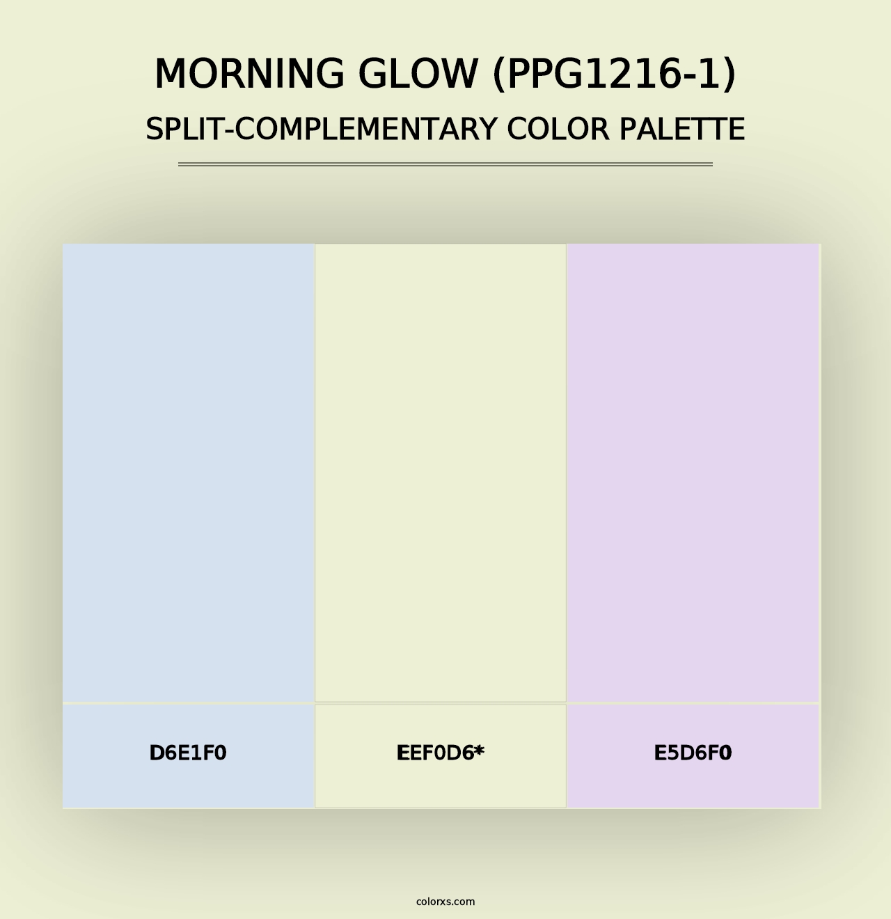 Morning Glow (PPG1216-1) - Split-Complementary Color Palette