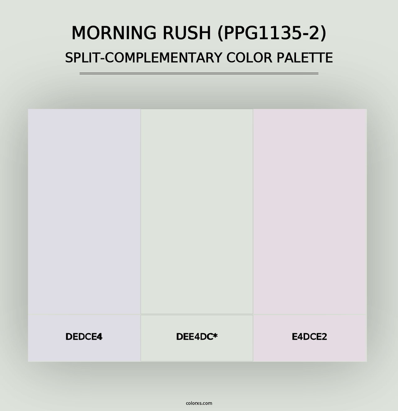 Morning Rush (PPG1135-2) - Split-Complementary Color Palette