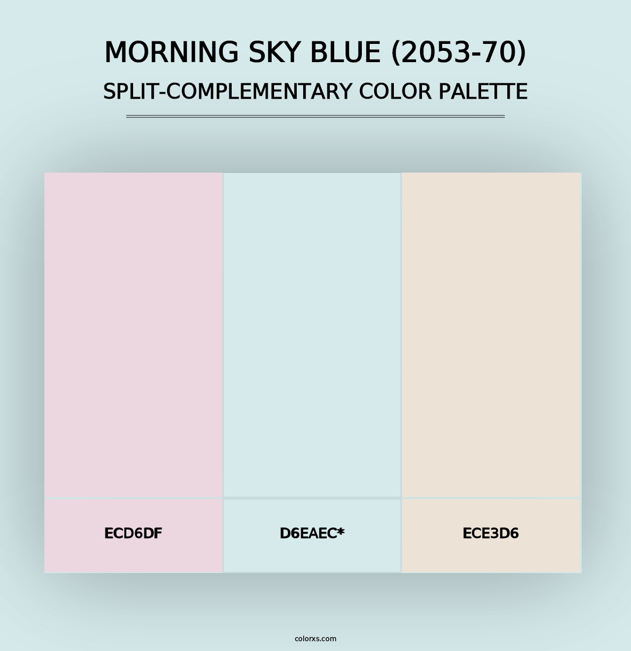 Morning Sky Blue (2053-70) - Split-Complementary Color Palette