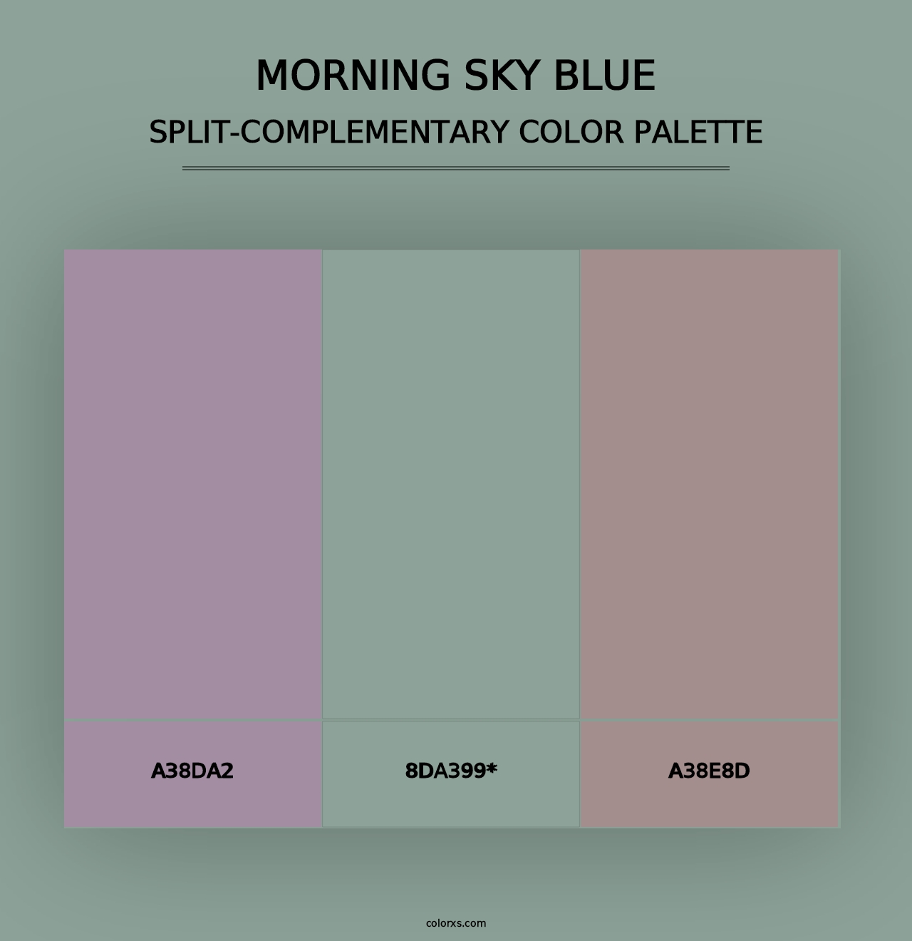 Morning Sky Blue - Split-Complementary Color Palette