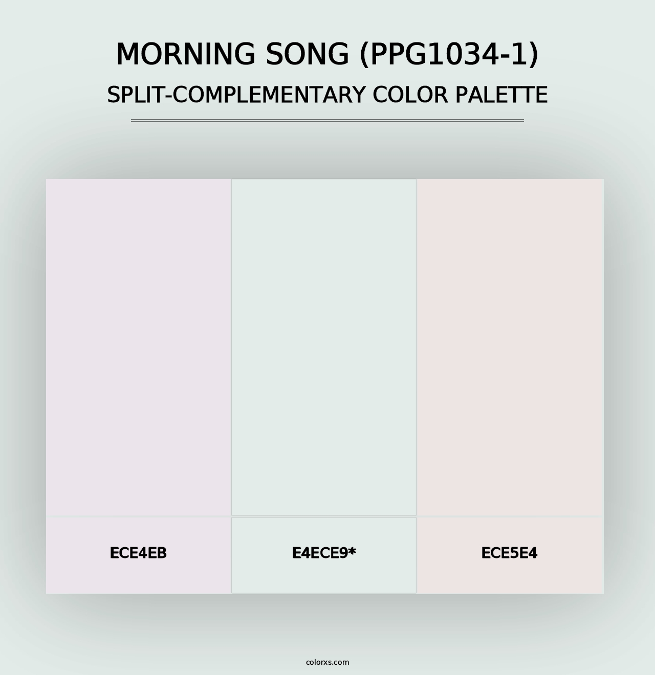 Morning Song (PPG1034-1) - Split-Complementary Color Palette