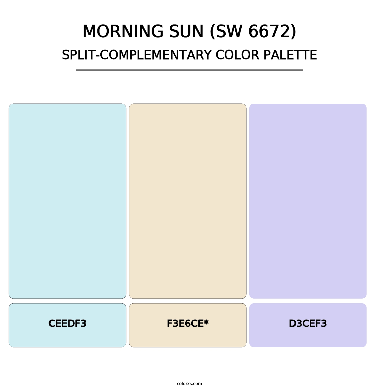 Morning Sun (SW 6672) - Split-Complementary Color Palette