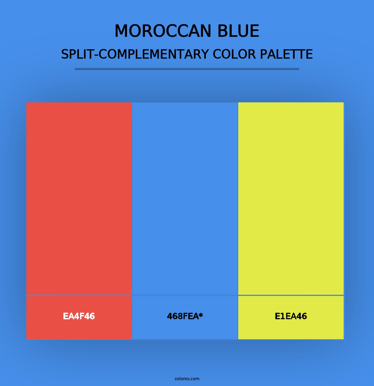 Moroccan Blue - Split-Complementary Color Palette