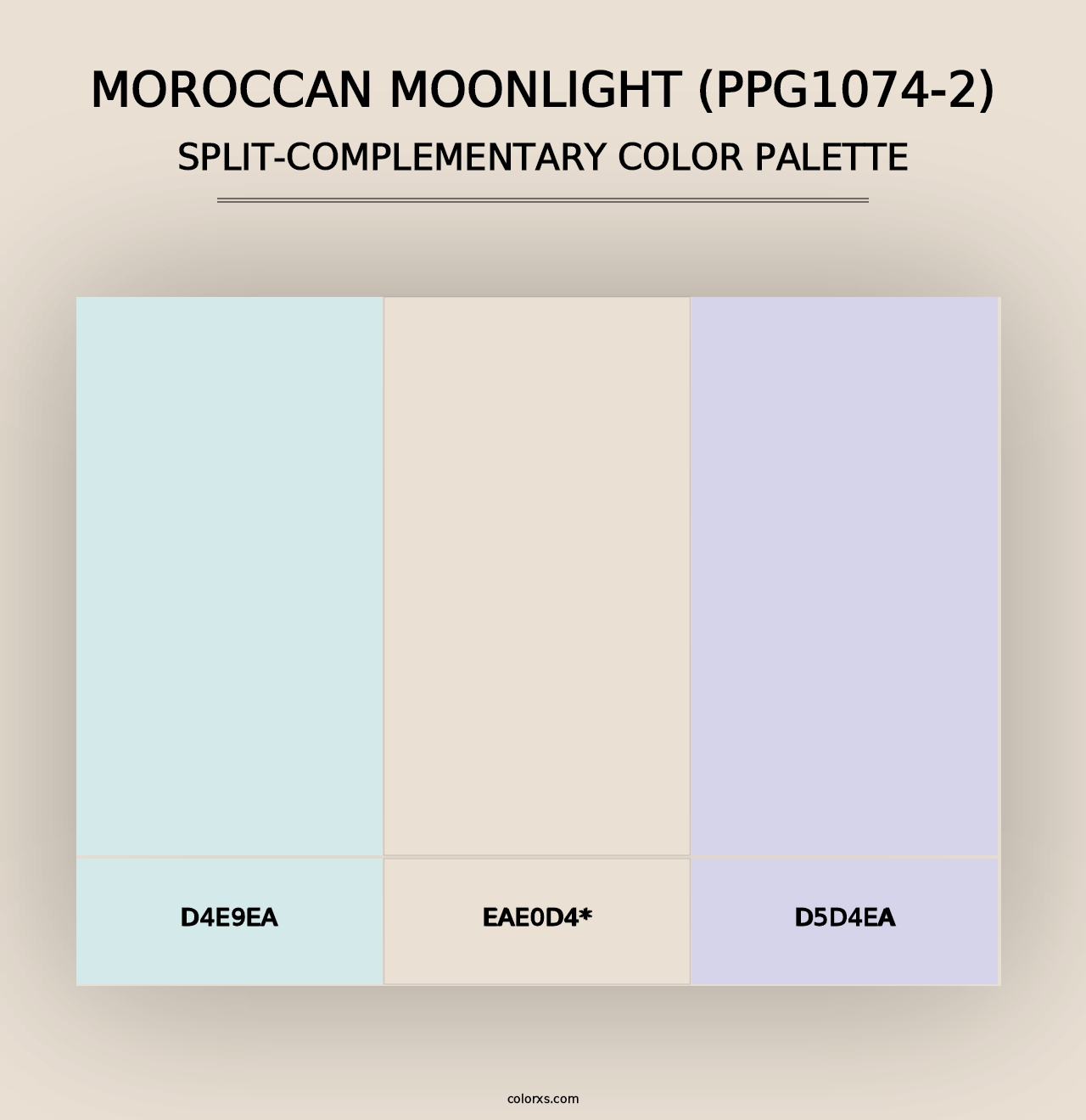 Moroccan Moonlight (PPG1074-2) - Split-Complementary Color Palette