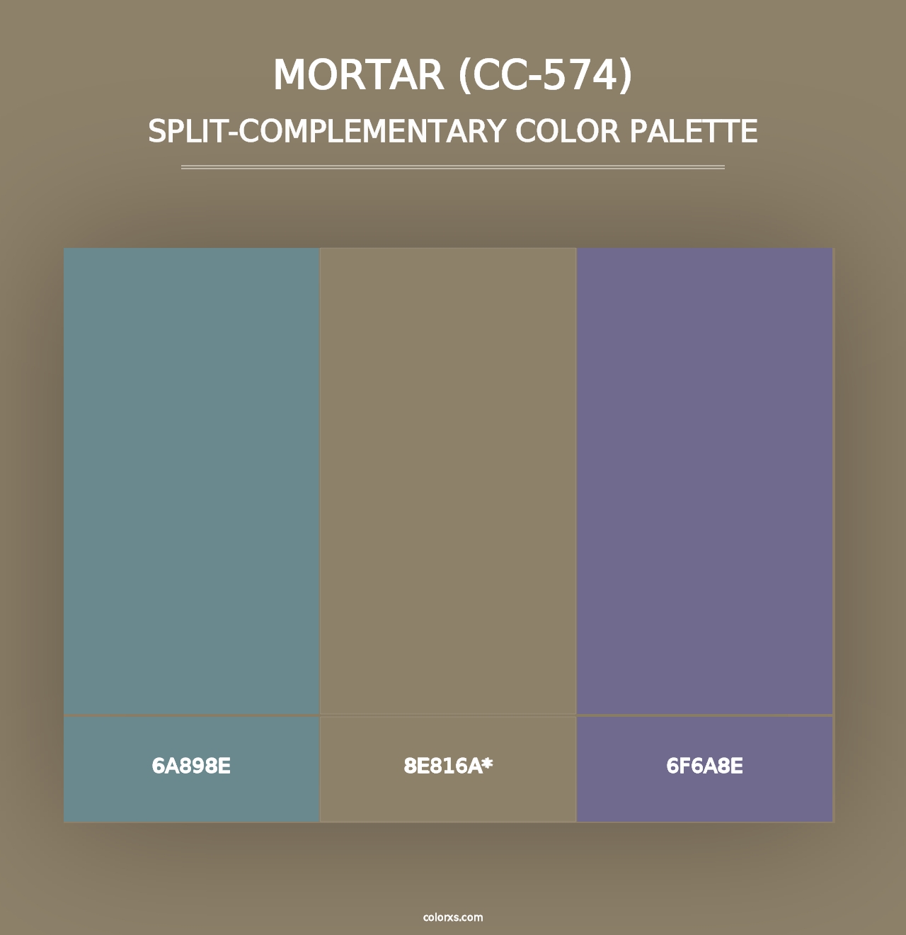 Mortar (CC-574) - Split-Complementary Color Palette