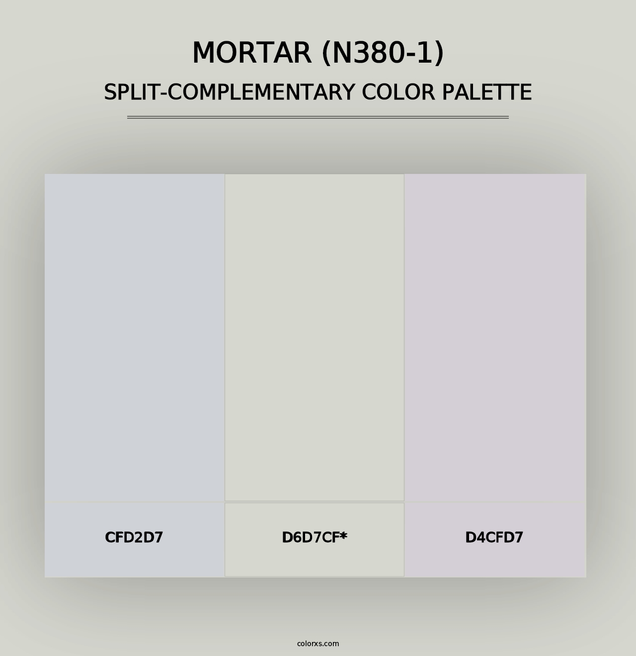 Mortar (N380-1) - Split-Complementary Color Palette