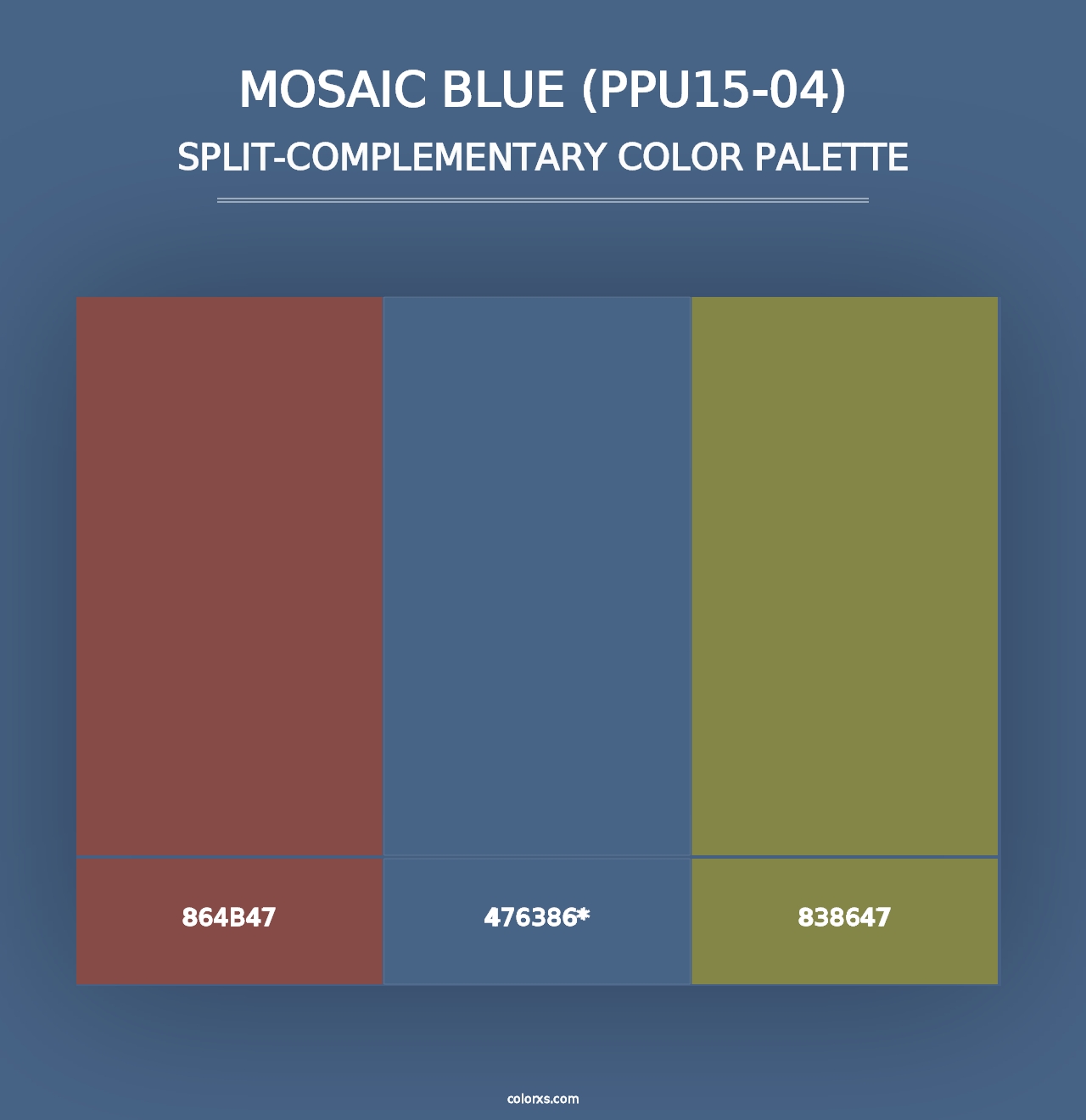 Mosaic Blue (PPU15-04) - Split-Complementary Color Palette