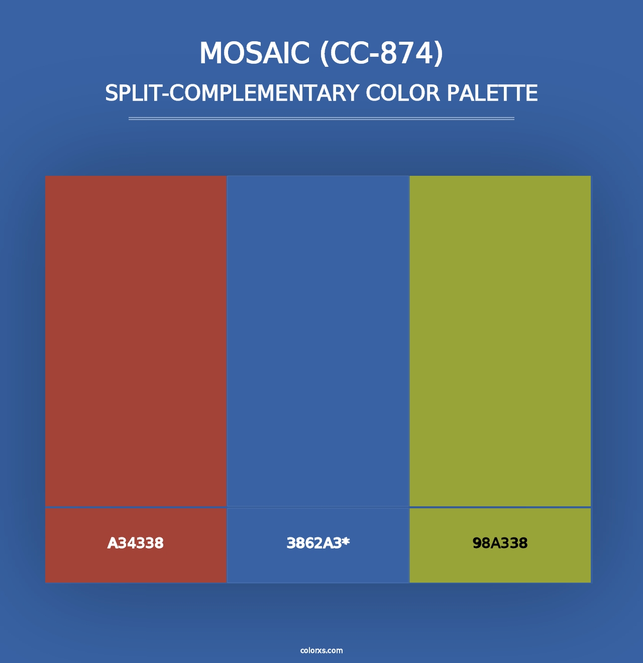 Mosaic (CC-874) - Split-Complementary Color Palette