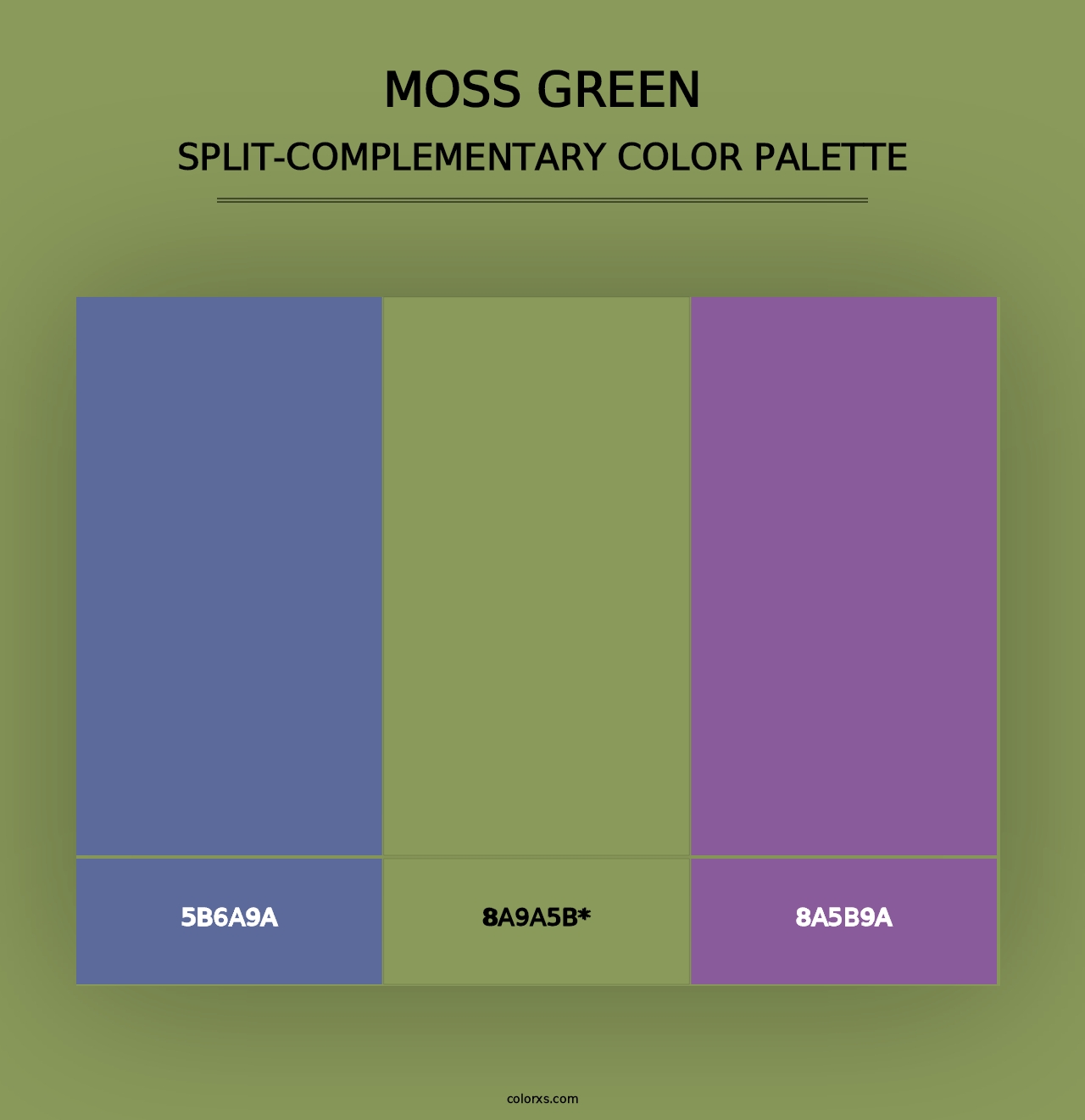 Moss Green - Split-Complementary Color Palette