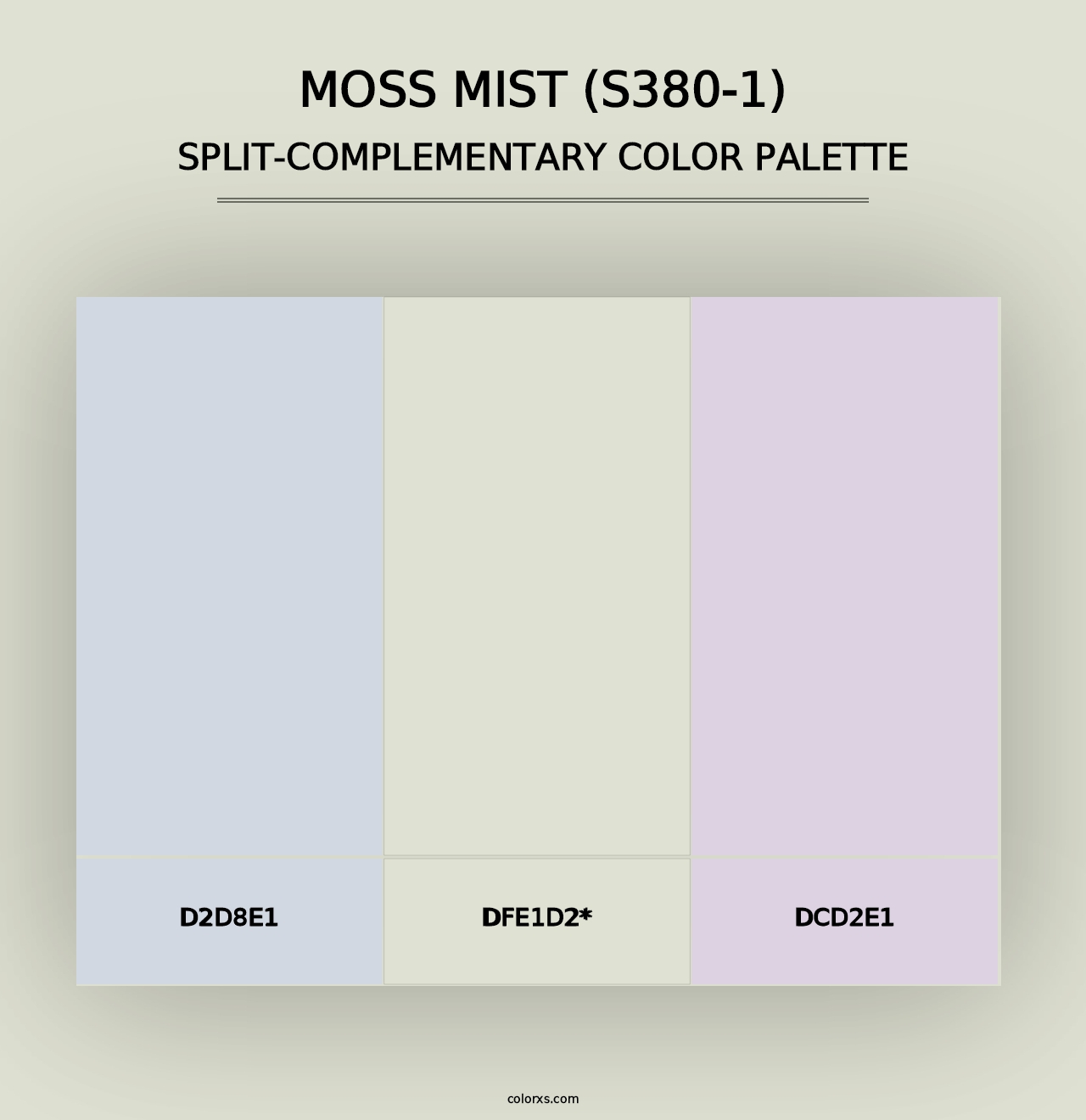 Moss Mist (S380-1) - Split-Complementary Color Palette