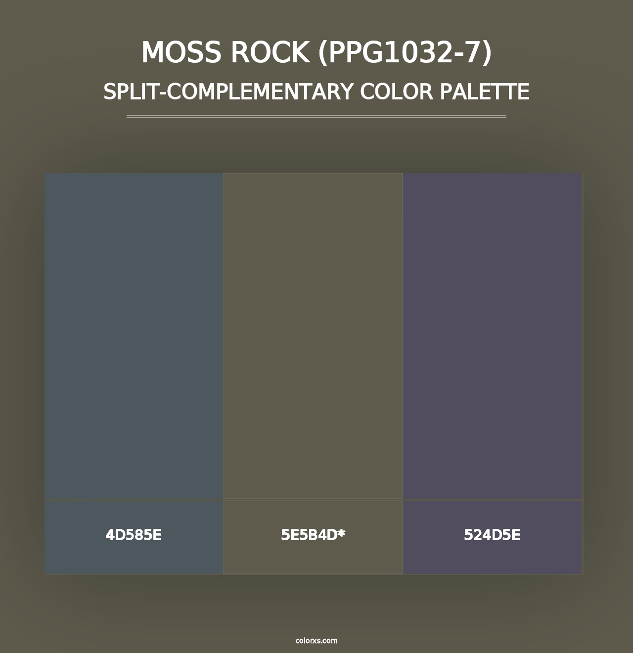 Moss Rock (PPG1032-7) - Split-Complementary Color Palette