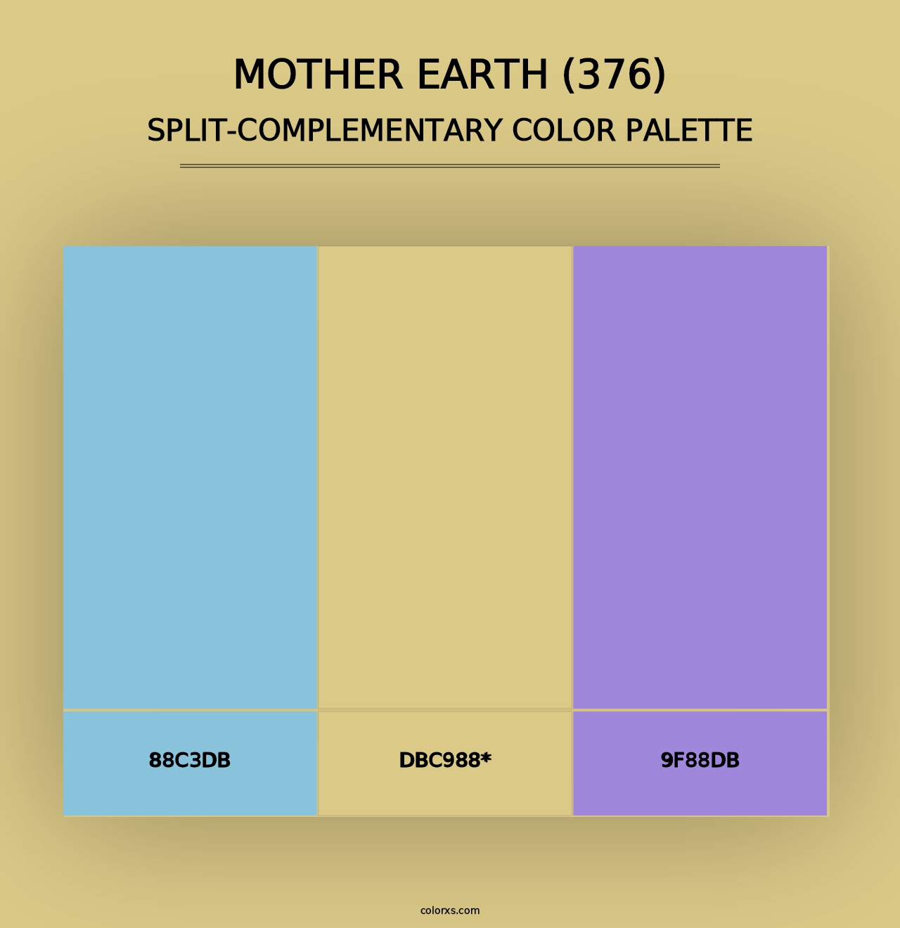 Mother Earth (376) - Split-Complementary Color Palette