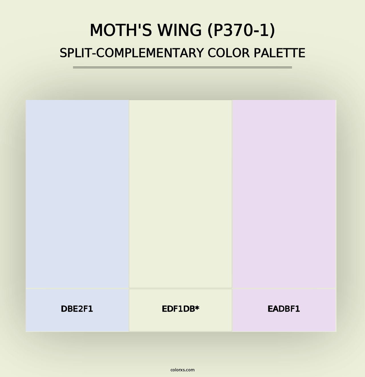 Moth'S Wing (P370-1) - Split-Complementary Color Palette