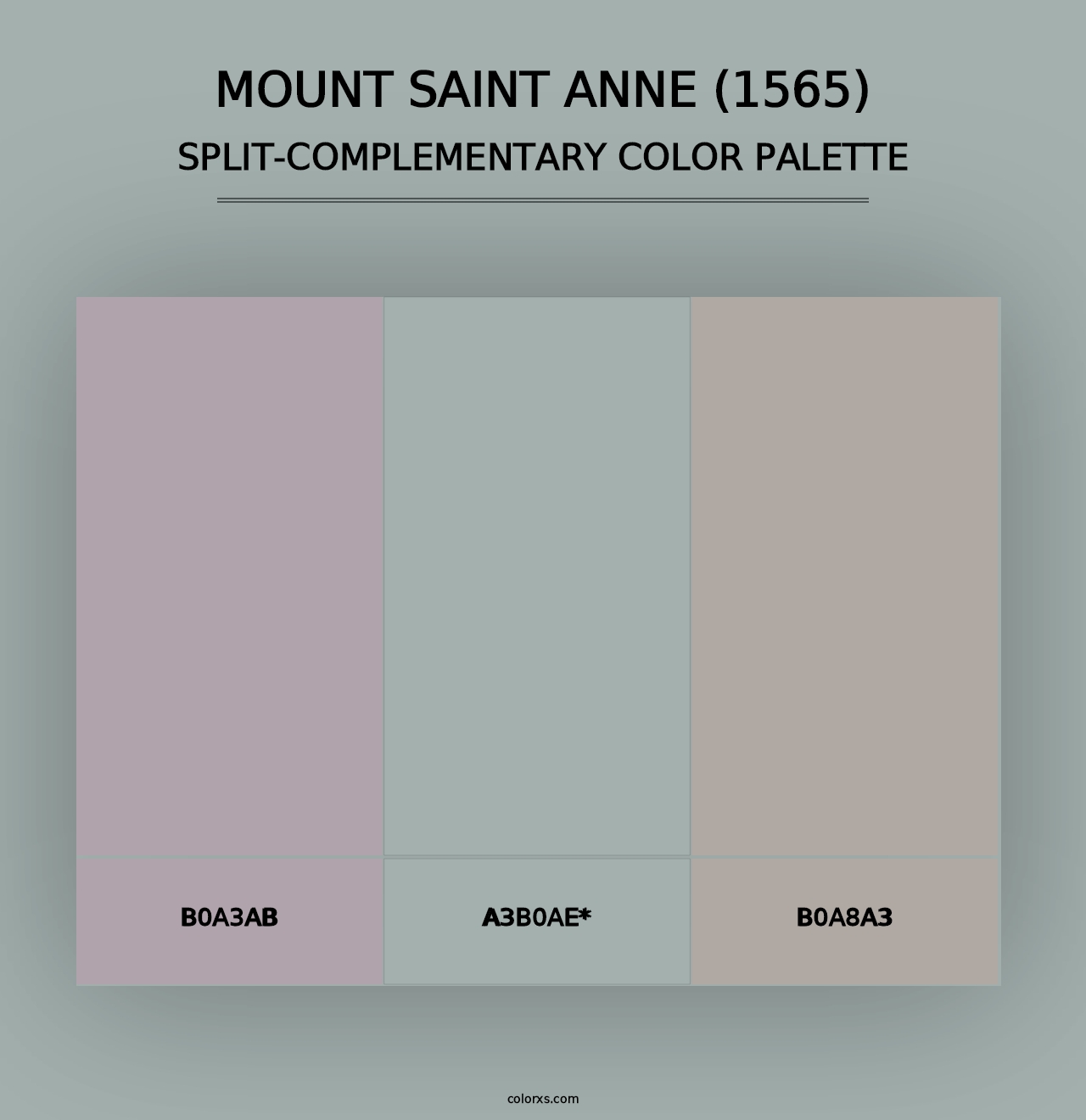 Mount Saint Anne (1565) - Split-Complementary Color Palette