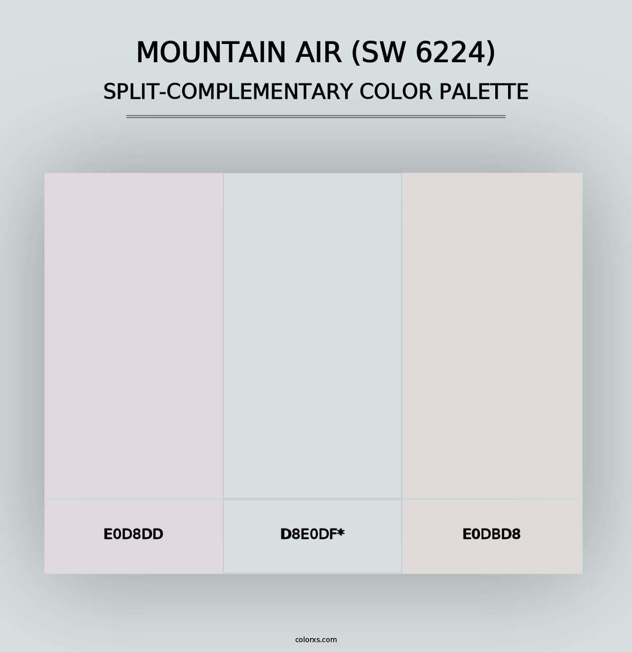 Mountain Air (SW 6224) - Split-Complementary Color Palette