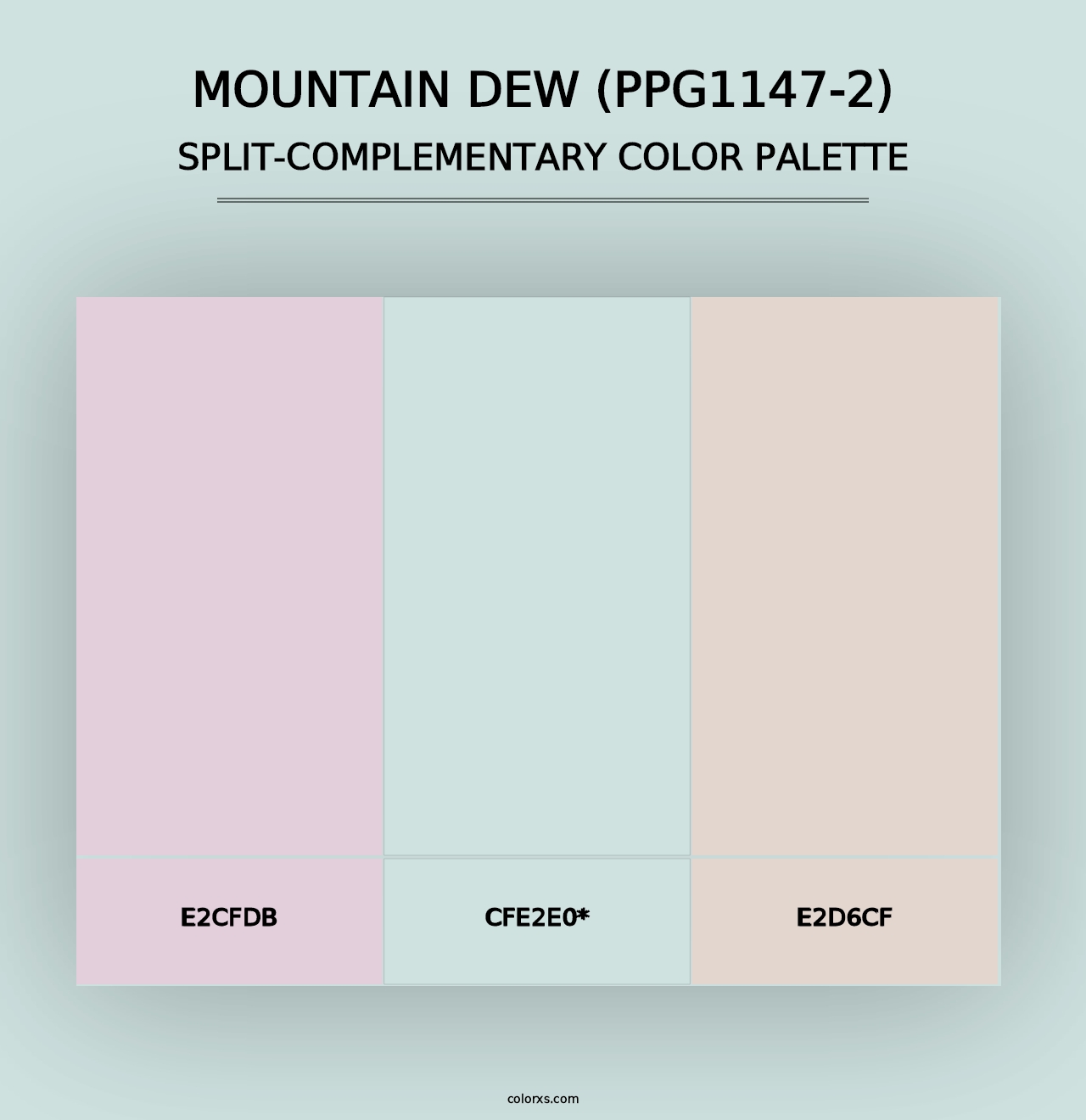 Mountain Dew (PPG1147-2) - Split-Complementary Color Palette