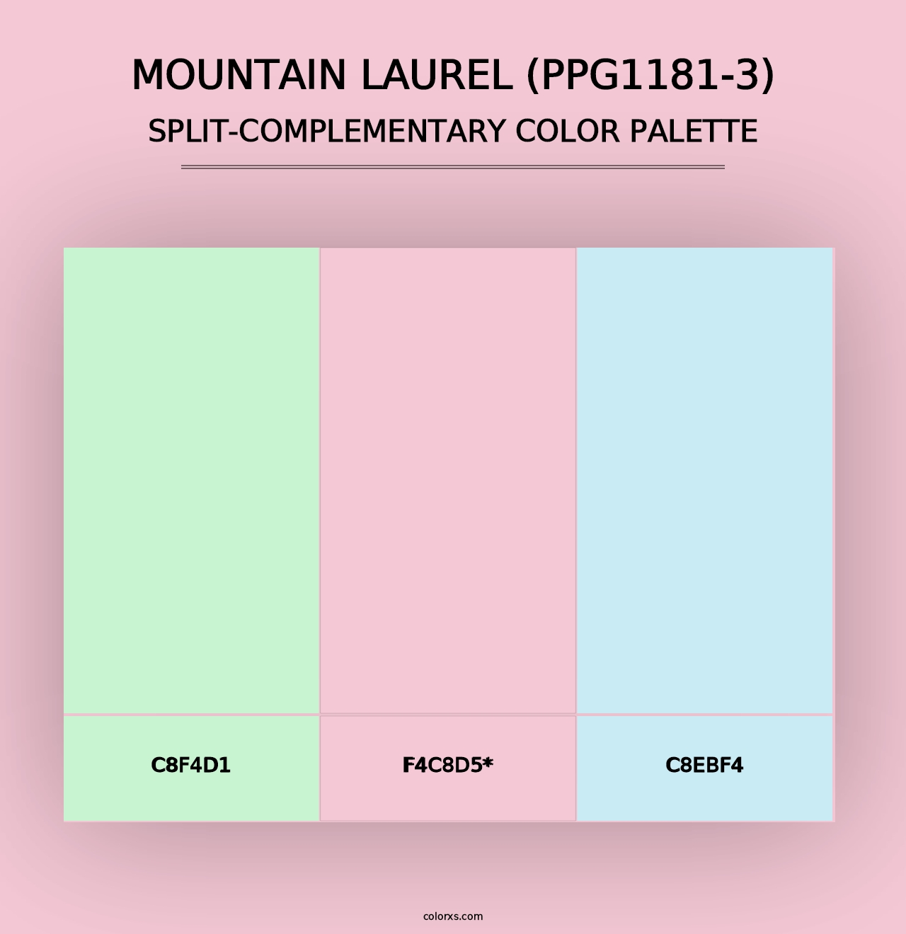 Mountain Laurel (PPG1181-3) - Split-Complementary Color Palette