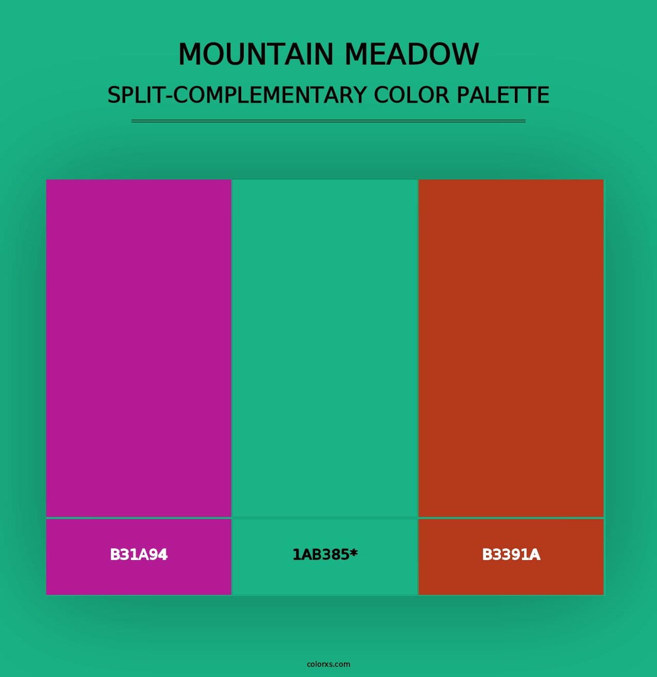 Mountain Meadow - Split-Complementary Color Palette