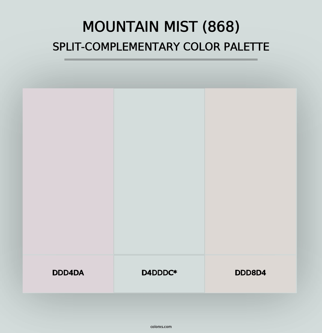 Mountain Mist (868) - Split-Complementary Color Palette