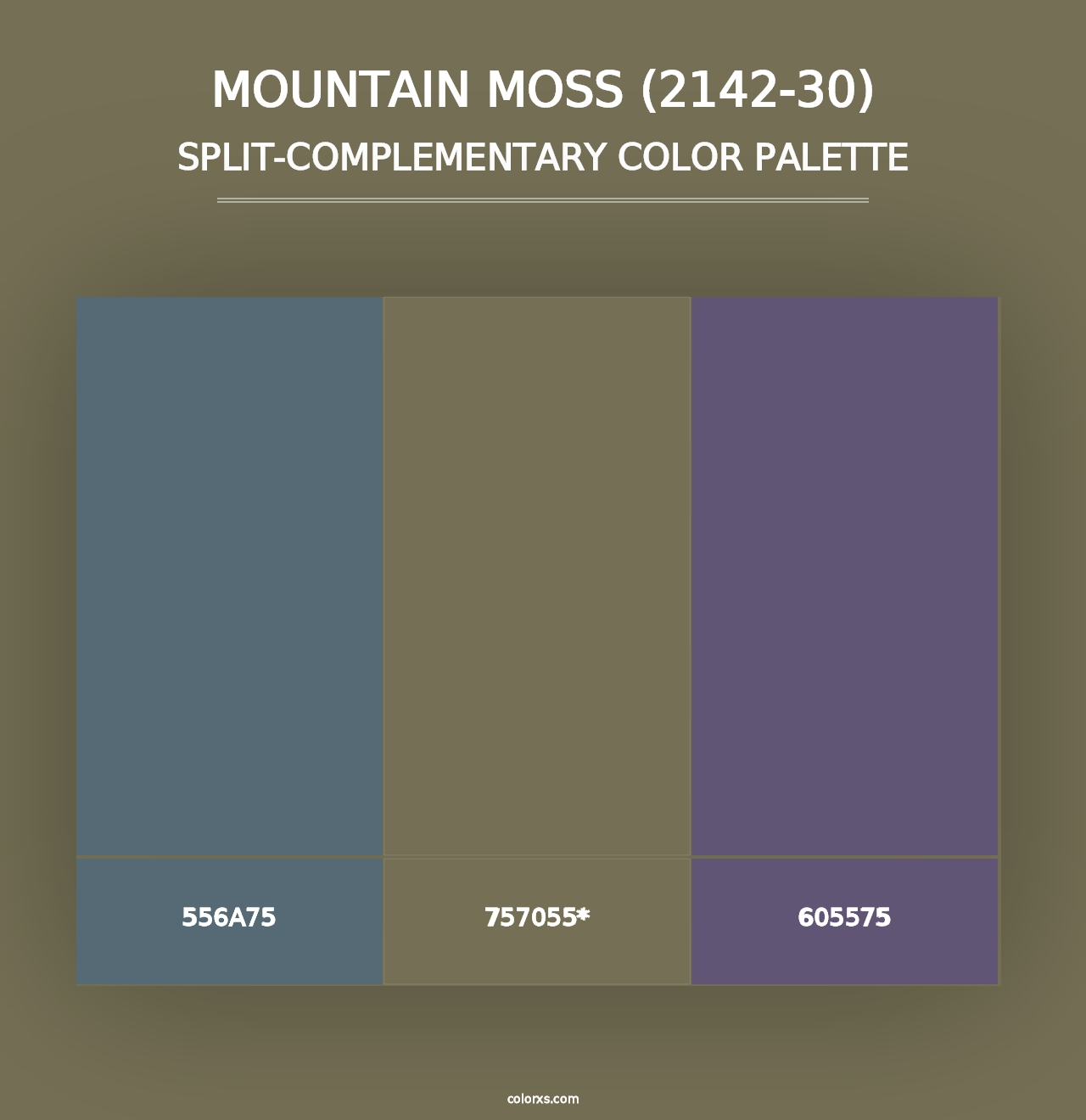 Mountain Moss (2142-30) - Split-Complementary Color Palette