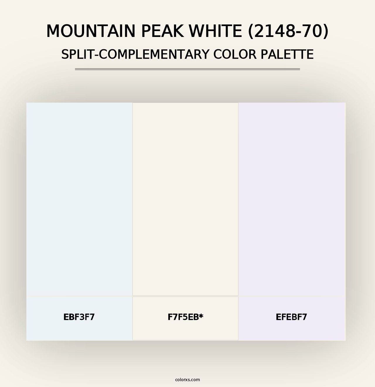 Mountain Peak White (2148-70) - Split-Complementary Color Palette