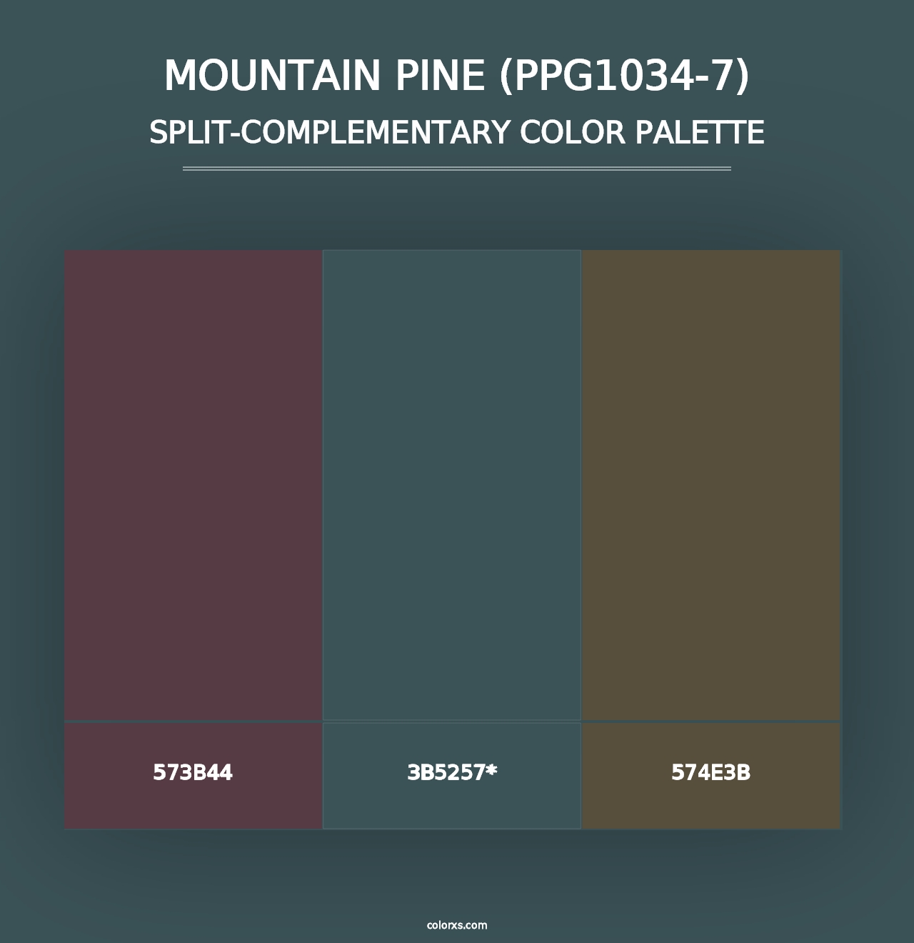 Mountain Pine (PPG1034-7) - Split-Complementary Color Palette