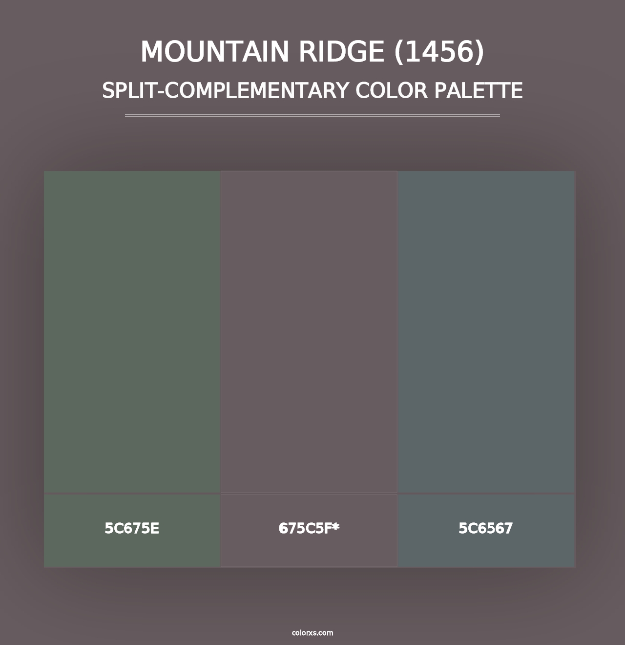 Mountain Ridge (1456) - Split-Complementary Color Palette