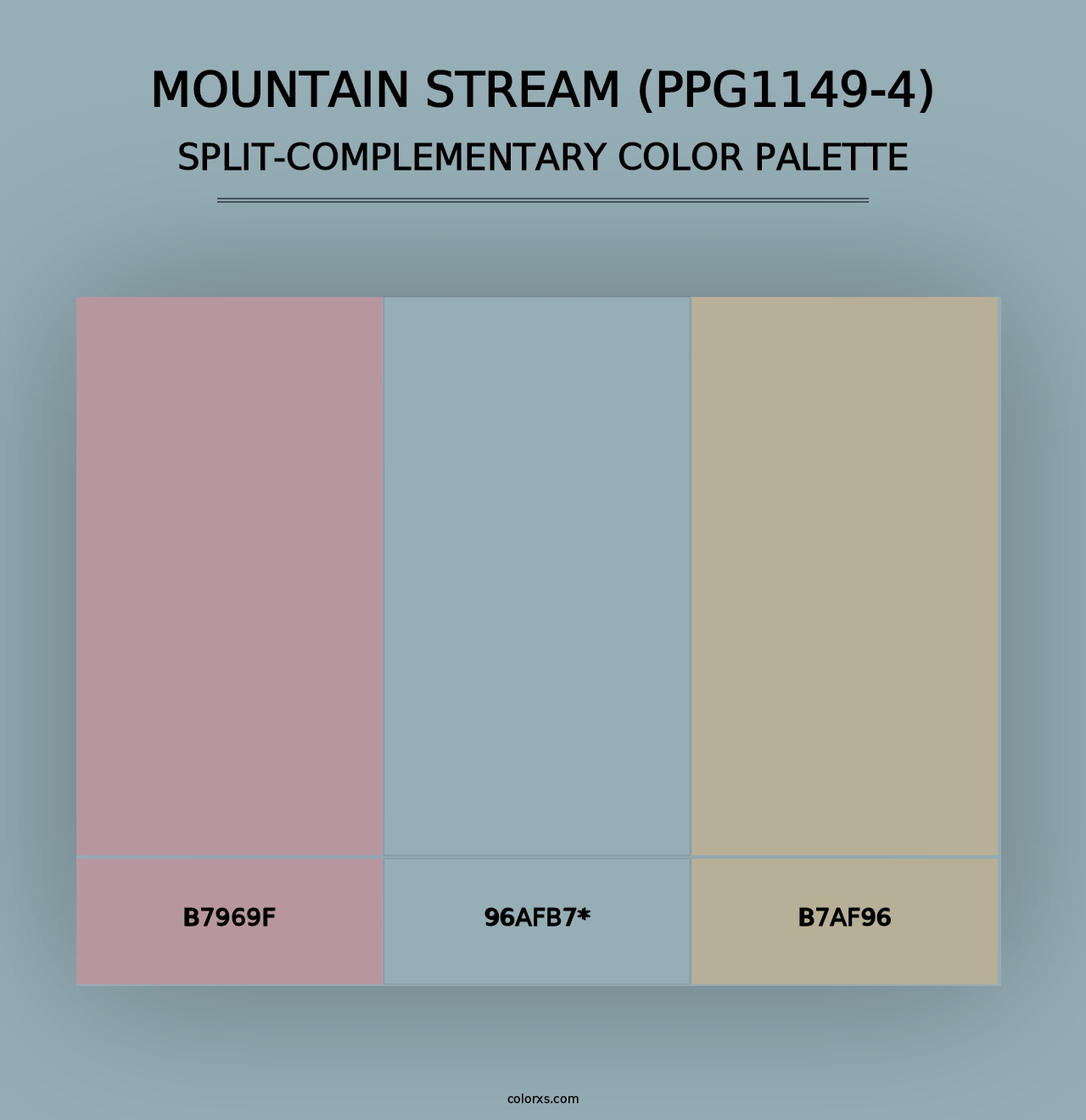 Mountain Stream (PPG1149-4) - Split-Complementary Color Palette