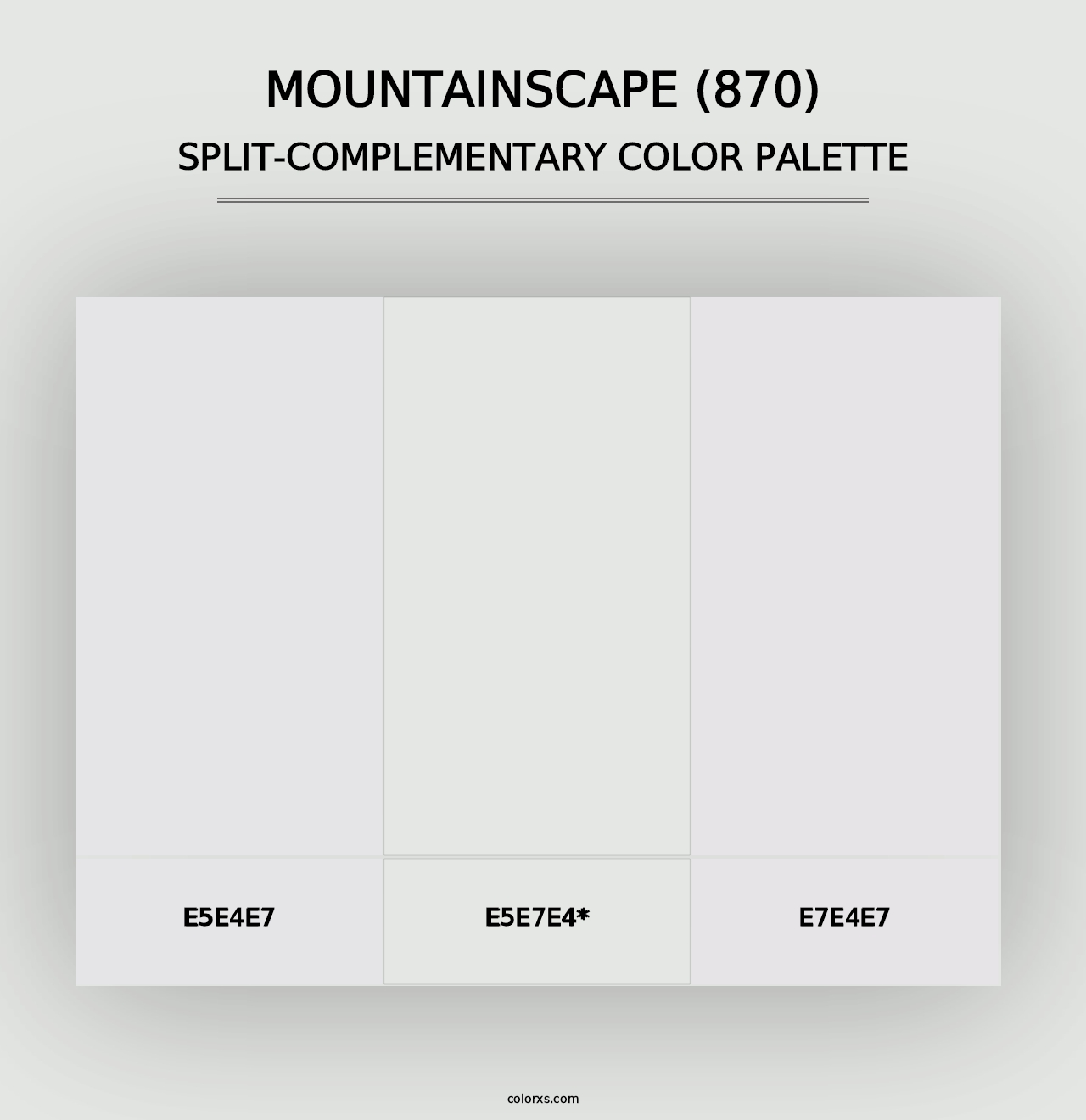 Mountainscape (870) - Split-Complementary Color Palette