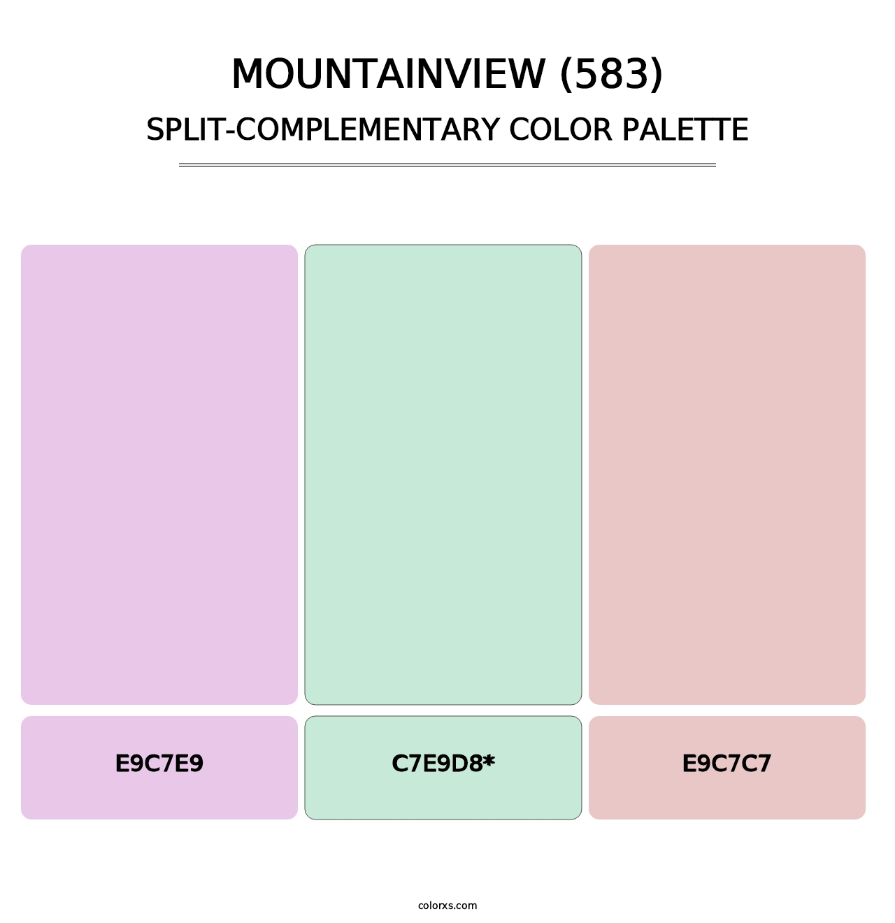 Mountainview (583) - Split-Complementary Color Palette