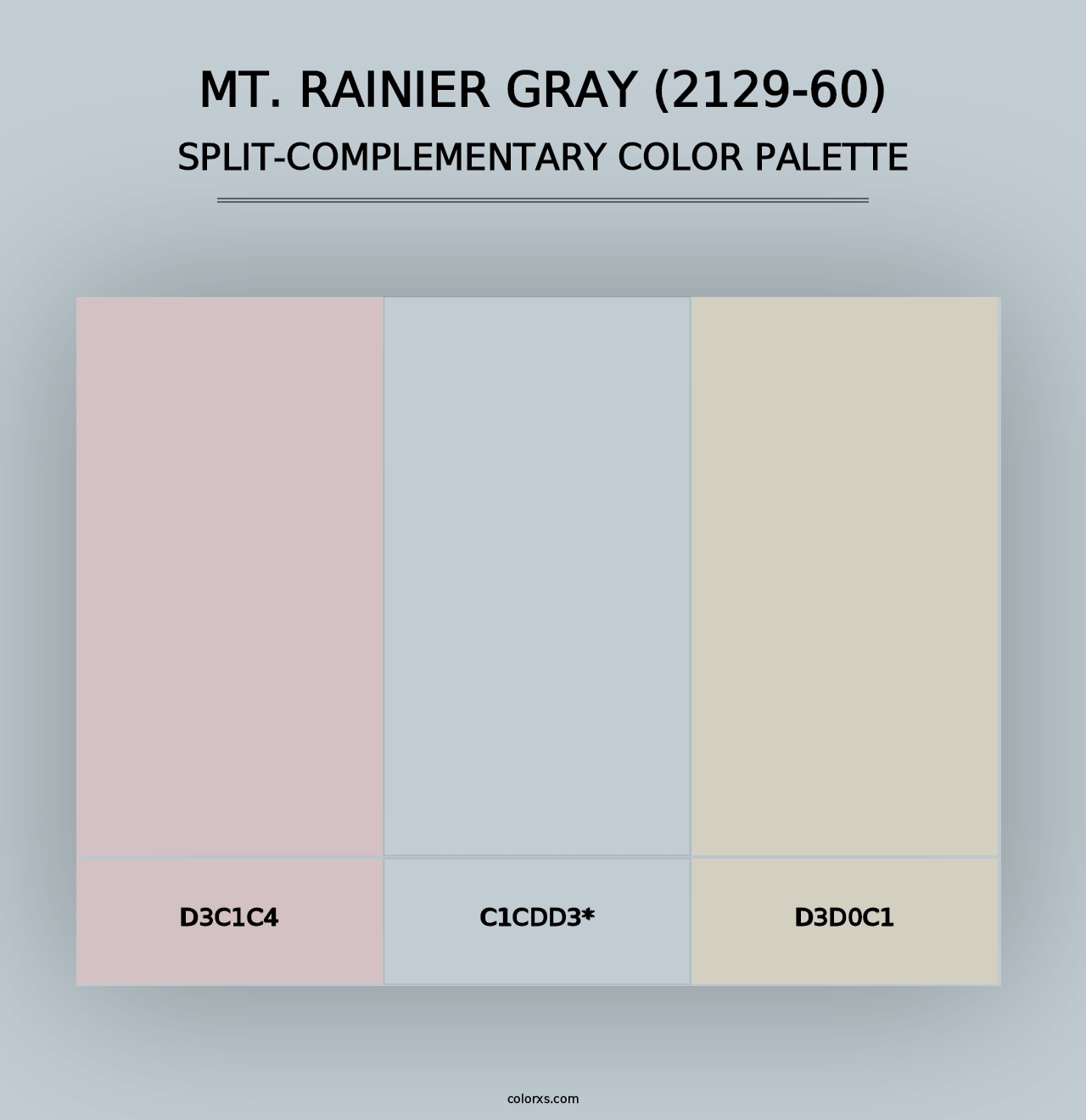 Mt. Rainier Gray (2129-60) - Split-Complementary Color Palette