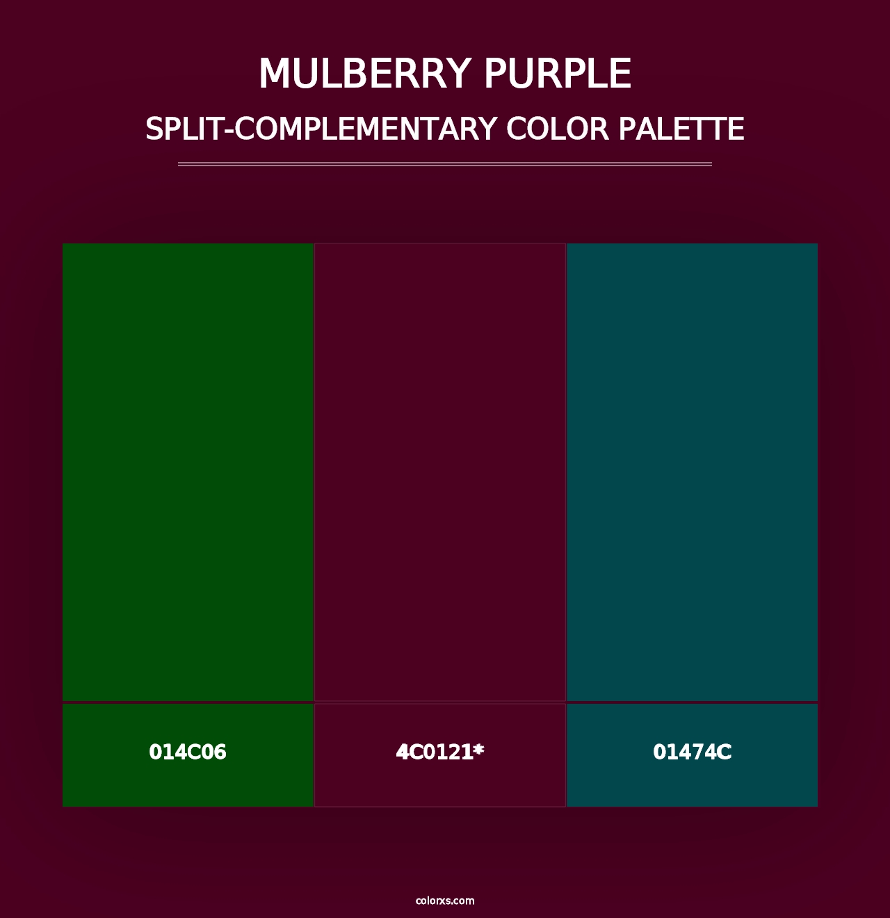 Mulberry Purple - Split-Complementary Color Palette