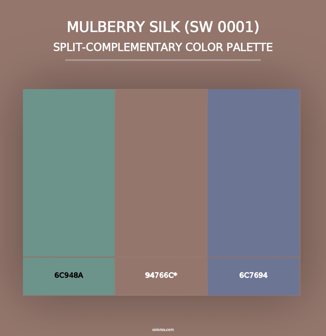 Mulberry Silk (SW 0001) - Split-Complementary Color Palette