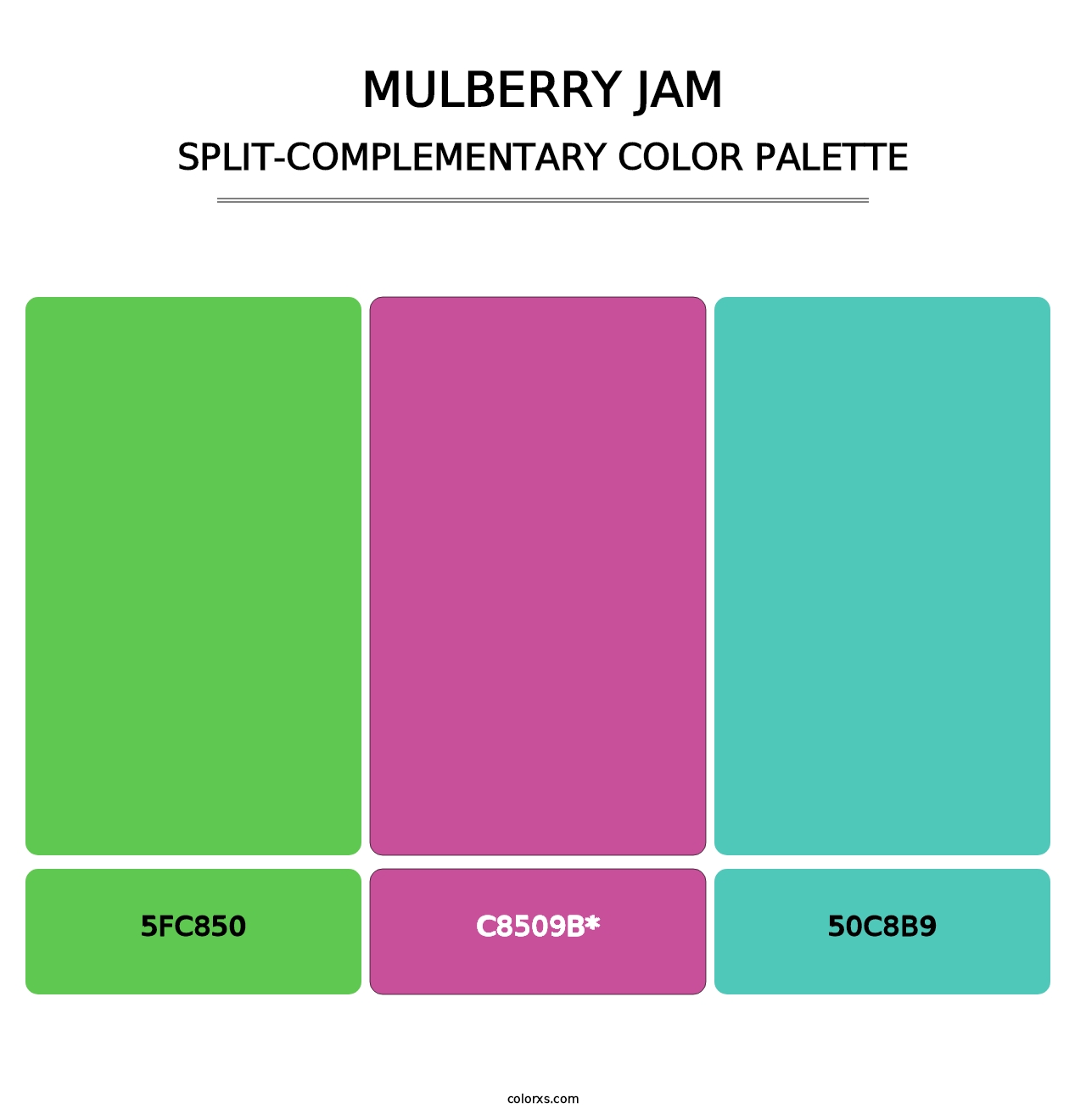 Mulberry Jam - Split-Complementary Color Palette