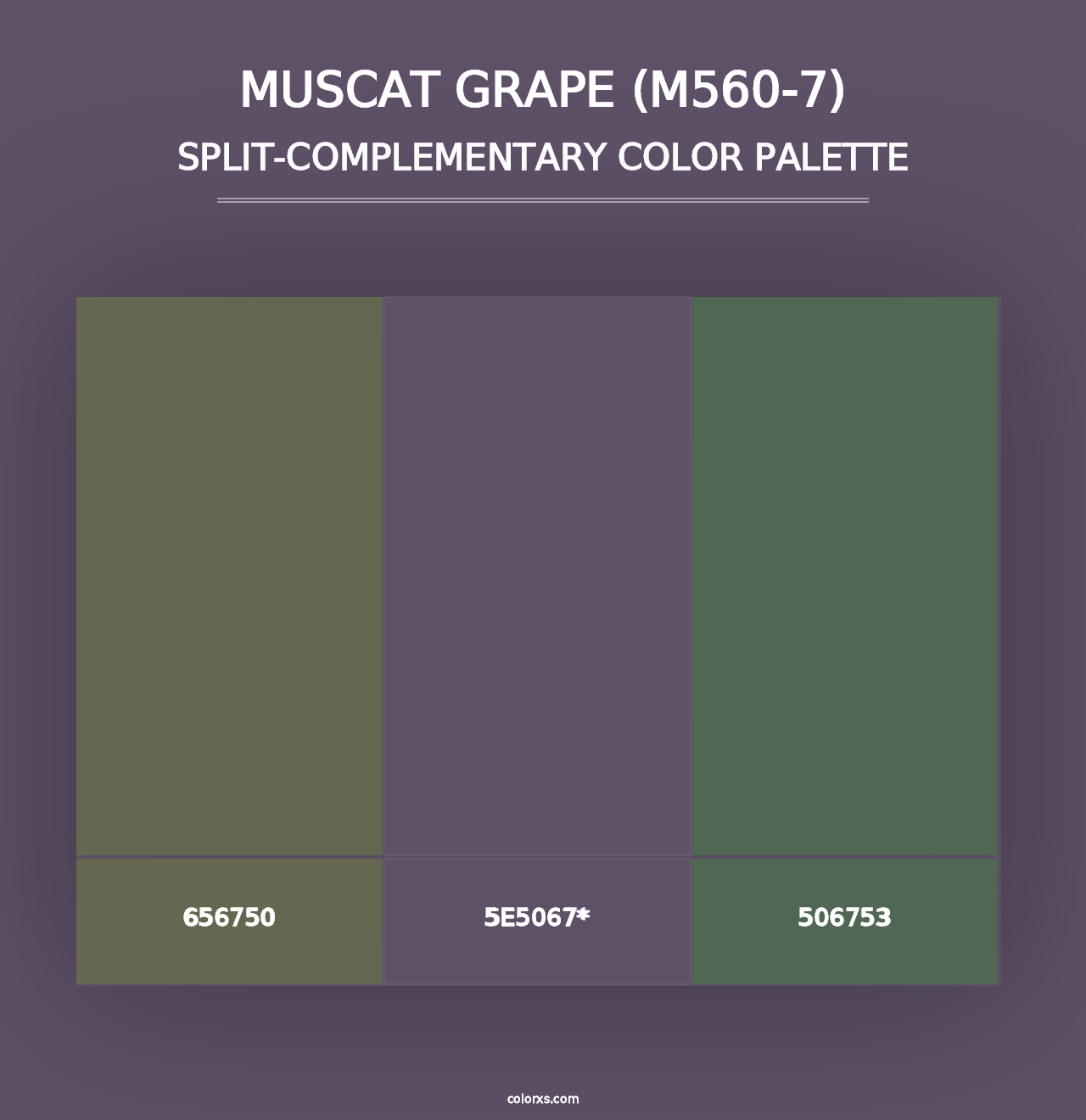 Muscat Grape (M560-7) - Split-Complementary Color Palette