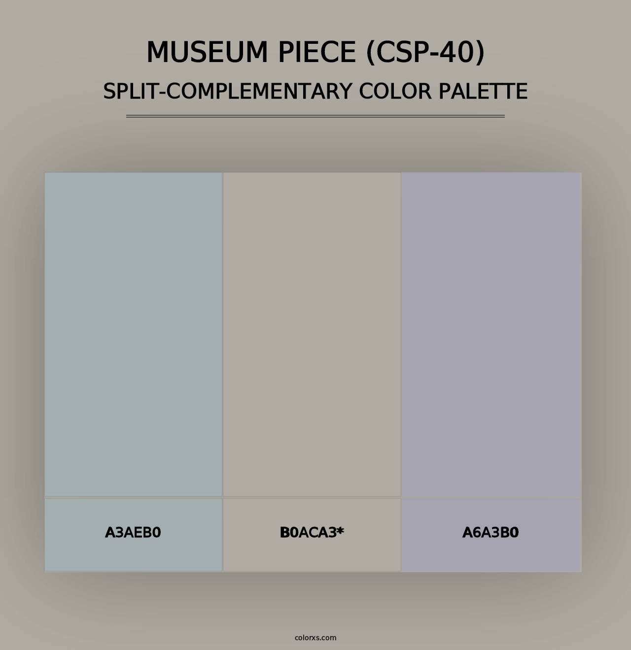 Museum Piece (CSP-40) - Split-Complementary Color Palette