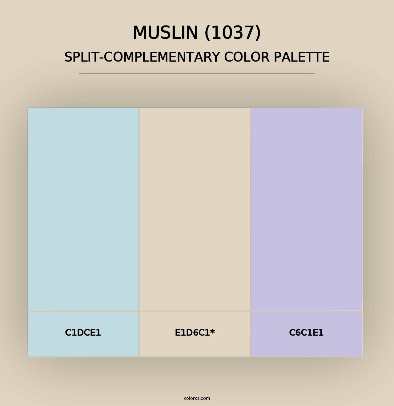 Muslin (1037) - Split-Complementary Color Palette