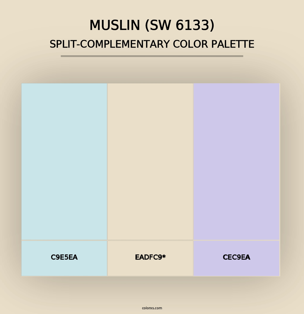 Muslin (SW 6133) - Split-Complementary Color Palette