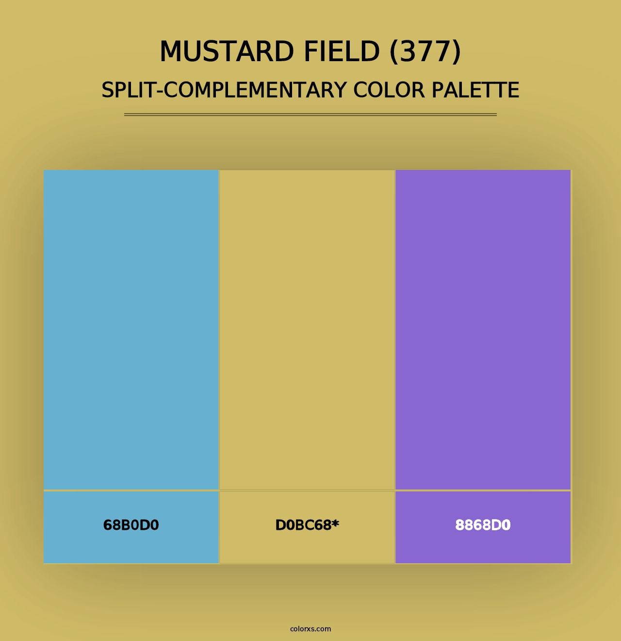 Mustard Field (377) - Split-Complementary Color Palette