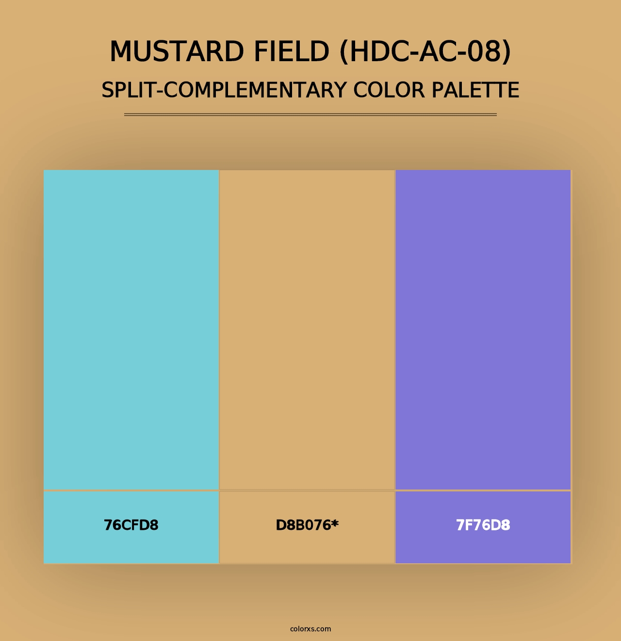 Mustard Field (HDC-AC-08) - Split-Complementary Color Palette