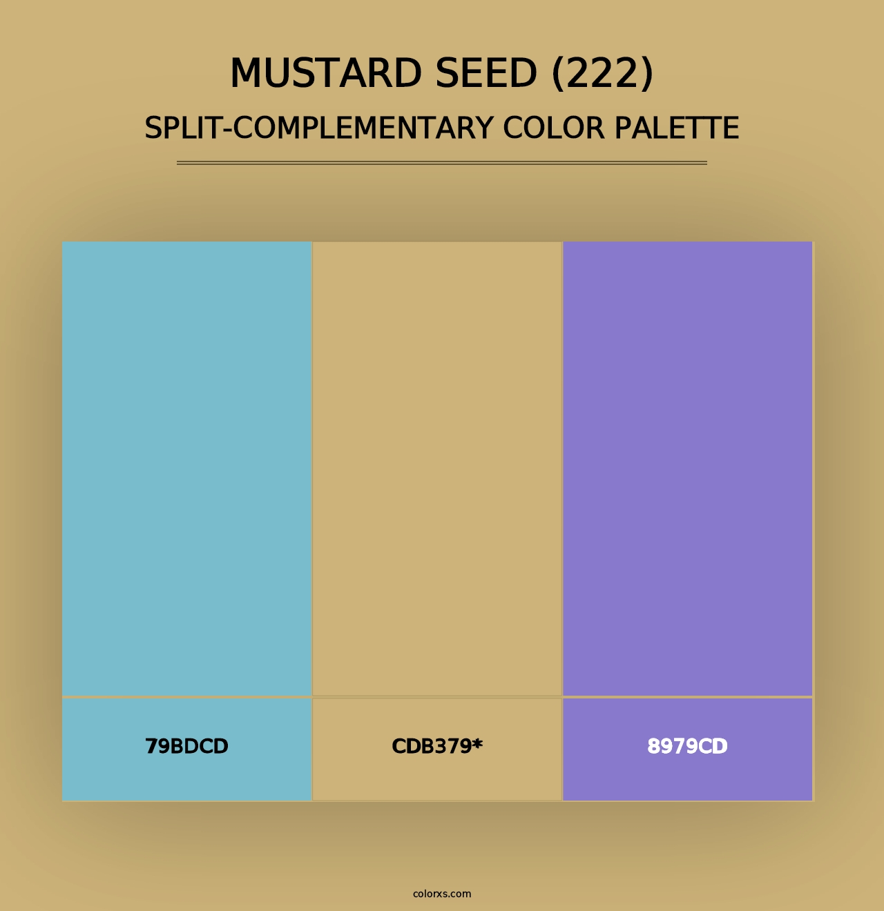 Mustard Seed (222) - Split-Complementary Color Palette