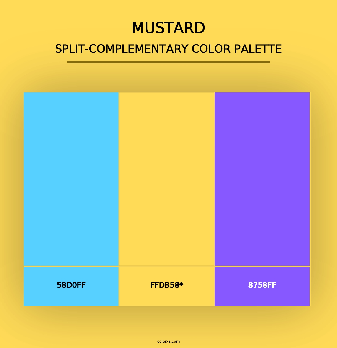 Mustard - Split-Complementary Color Palette