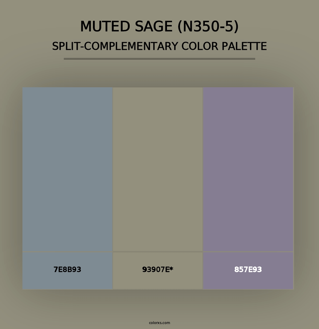 Muted Sage (N350-5) - Split-Complementary Color Palette